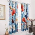 thumbnail image 2 of Watercolor Wildflowers Blackout Curtains for Bedroom Curtains Insulated Room Darkening Window Drapes for Living Room, 2 of 7