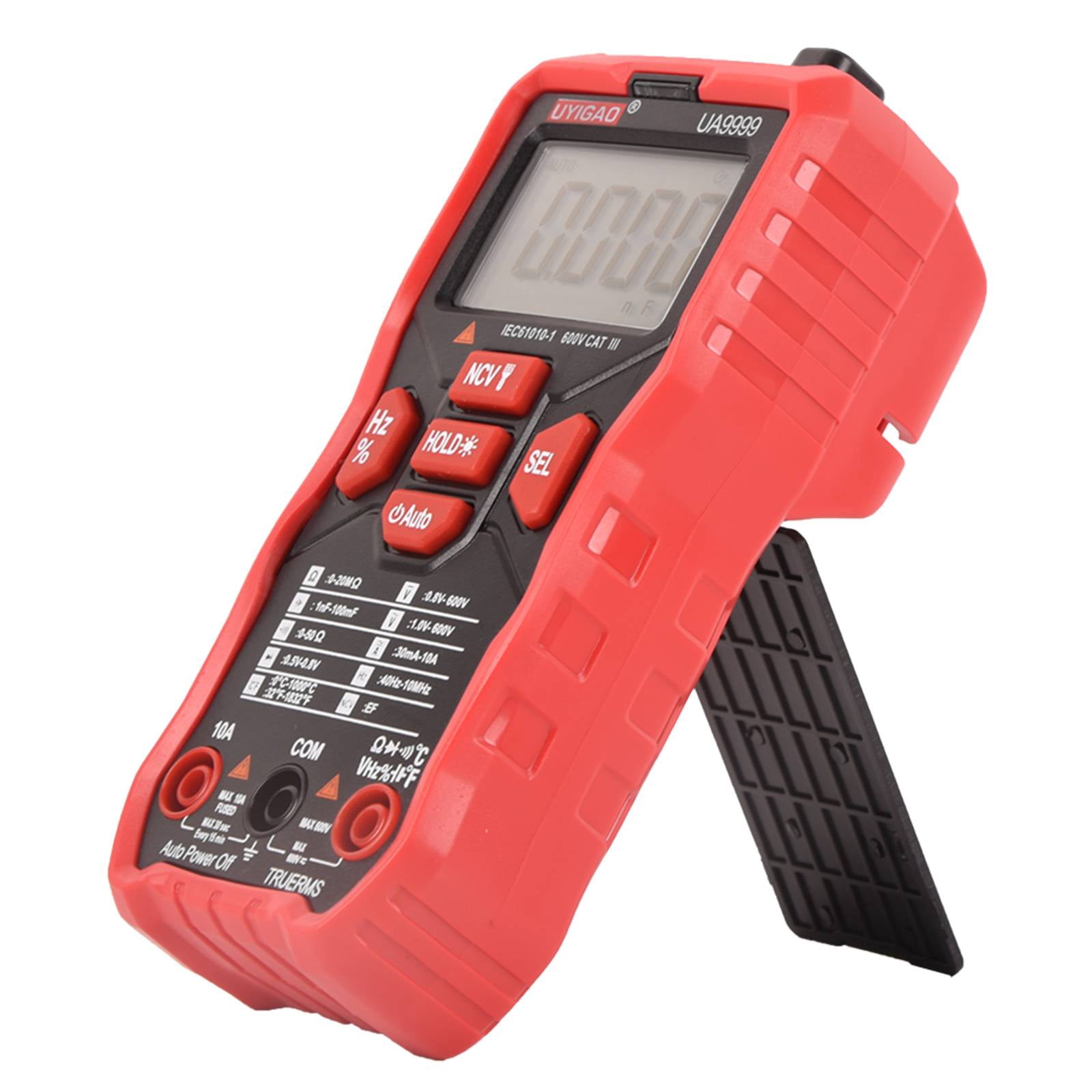 DAWOT Digital Clamp Meter TRMS 6000 Counts, Clamp Multimeter AC/DC Voltage Clamp Meter AC/DC Current Meter Auto-ranging Measures Resistance, Capacitance, Temperature, Diodes, Continuity