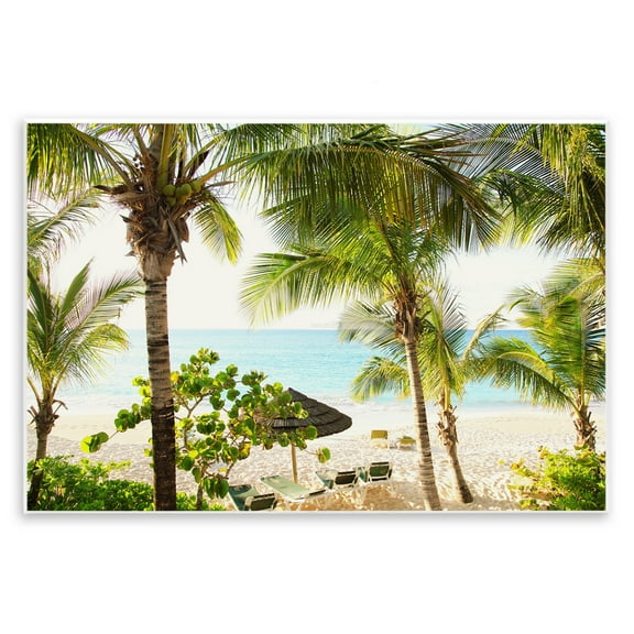 Stupell Industries Tropical Beach Resort Landscape Photography Unframed Art Print Wall Art, 15 x 10