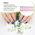 thumbnail image 3 of Youkk Fake Nail Set French Style Scratch Resistant Press-on Fingernails Full Cover Removable Trimble Adjustable Manicure Stickers Type 8, 3 of 6