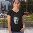 thumbnail image 4 of Shemp The Three Stooges Women's V-Neck T-shirt Funny 3 Wise Guys Retro Classic American Legends Curly Moe Howard Larry Tee, 4 of 7