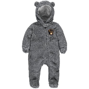 Army Black Knights Colosseum Newborn Infant Teddy Bear Fleece Sleeper Gray Walmart Com