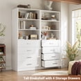 thumbnail image 5 of Homieasy 21.3 Inch Freestanding Closet System with 4 Wood Drawers and 3 Shelves for Walk-in Closet, Bedroom, White, 5 of 10