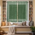 thumbnail image 3 of Green Retro Greek Key Kitchen Curtains, Geometric Greece Ancient Rustic Light Filtering Window Curtain Panels, 2Pcs Rod Pocket Window Treatments Set for Living Room Bathroom Bedroom 42x63 Inches, 3 of 9