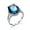 Dark Blue, variant on 13*18mm Dark Blue Big Oval Cut CZ Bands Womens 925 Silver Wedding Ring Size 6-10
