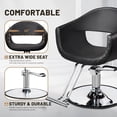 thumbnail image 6 of UBesGoo Barber Chair, Heavy Duty Hydraulic Salon Styling Chair, 360° Swivel with Footrest, Black, 6 of 8