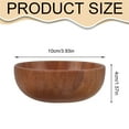 thumbnail image 4 of THLKIF Large Acacia Wood Salad Bowl with Wooden Spoon and Fork, Round Wood Serving Bowl for Mixing Salad, Fruit, Cereal, and Pasta, 4 of 9