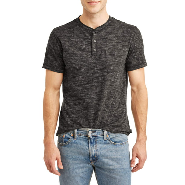 Lee - Lee Men's Short Sleeve Textured Henley T-Shirt with Pocket ...