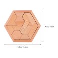 thumbnail image 3 of MasteelfCA 1 Set Wooden Hexagon Puzzle Geometry Shape Pattern Blocks Brain Teaser Toy, 3 of 7