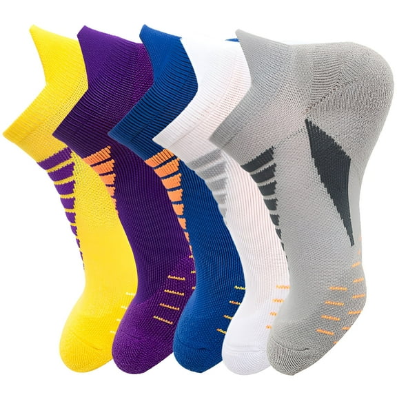 TELOLY 5Pairs Mens Socks9-13Mens Ankle Socks Size 9-11 Men's Socks ,Colormixing3