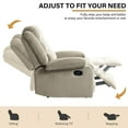 thumbnail image 2 of DREAMSIDEA Manual Push Back Recliner Armchair Corduroy Wingback Recliner Chair for Living Room, Corduroy Recliner Chair Reading Chair ( Camel&3-Section Back, Set of 1), 2 of 6
