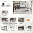 thumbnail image 6 of Castle Place 3-Piece Metal Dining Set with Integrated Wine Rack and Shelving, Black, 6 of 6