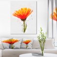 thumbnail image 1 of Yellow Watercolor Coreopsis Flower - Floral Canvas Art Print, 1 of 4