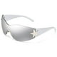 thumbnail image 1 of Gafas de sol LIKSMU sin montura Y2K Fashion con lentes plateadas espejadas, 1 of 6