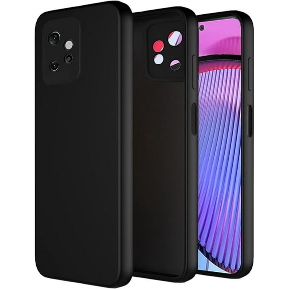 Slim Liquid Silicone Case for Moto G Power 5G,with Scratch-Resistant Microfiber Lining Anti-Slip and Shock Absorption Soft Silicone Protective Case for Motorola Moto G Power 5G 2023 (Black)