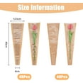 thumbnail image 2 of 100Pcs 2 Styles Single Rose Packaging Bags Kraft Paper Flower Bouquets Wrapping Bags Single Floral Sleeve No Handle for DIY Mother's Day Valentine's Day Wedding Party, 2 of 7