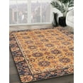 thumbnail image 3 of Ahgly Company Machine Washable Indoor Square Abstract Chestnut Brown Area Rugs, 3' Square, 3 of 7