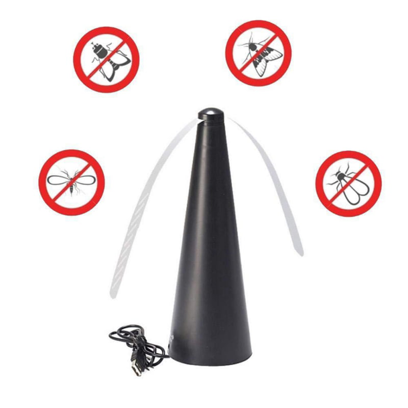 Fly Repellent with Fan Leaf USB Multi-Function Mosquito Repellent for Meat Stall Fruit Shop 