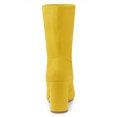 thumbnail image 3 of Botines Elásticos Plegable Talón De Bloque Para Mujeres Amarillo 36, 3 of 6