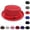#01 Red, variant on Summer Breathable Mesh Pork Pie Hat, Lightweight Straw Fedora Bowler Sun Hat for Men Women, Packable Crushable Beach Travel Hat,Red
