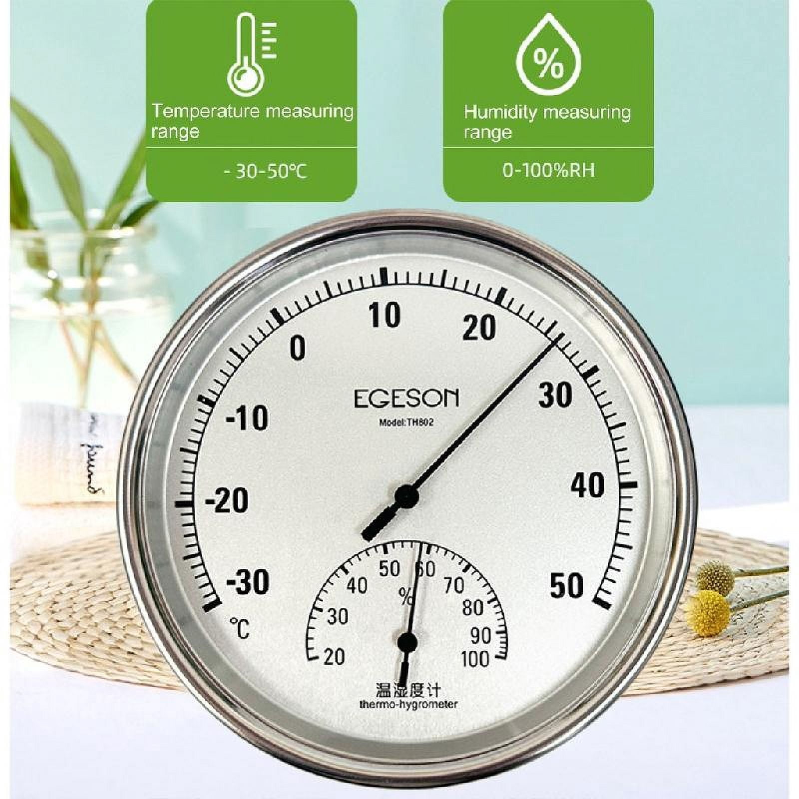 Precisions Thermometers & Hygrometer with Wide Temperature Humidity Ranges Upgrades for Home Garden Patio Sauna Room