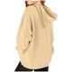 thumbnail image 5 of Sudadera deportiva informal de manga larga de color liso para niños, blusa de poliéster con capucha y mangas largas con insertos en los hombros., 5 of 6