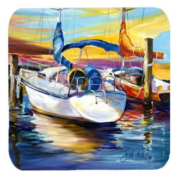 Symmetry Again Sailboats Foam Coasters, Set Of 4