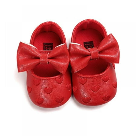 

0-18M Toddler Girl Crib Shoes Newborn Baby Bowknot Soft Sole Prewalker Sneakers