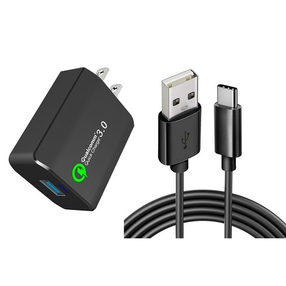 18W Fast Home Charger for Google Pixel 8a/6a/6 Pro - 6ft USB Cable Type-C Turbo Charge Travel Wall