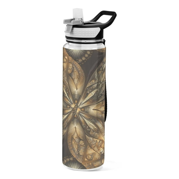 BZSMCE Sport Bottle Golden Elegance Outdoor sports Water Bottle Size: 10.4x3in