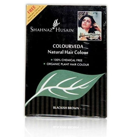 Colourveda Herbal Ayurvedic Natural Blackish-Brown Hair Color Latest International Packaging 2 Pack (2 x 100 g), Brand New Genuine Shahnaz Husain Product in.., By Shahnaz