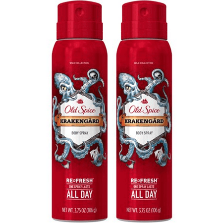 (2 Pack) Old Spice Body Spray Wild Collection Krakengard 3.75