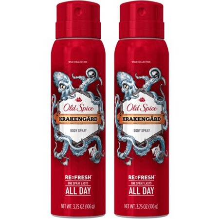 Contemporary Body Spray - (2 Pack) Old Spice Body Spray Wild Collection Krakengard 3.75 oz