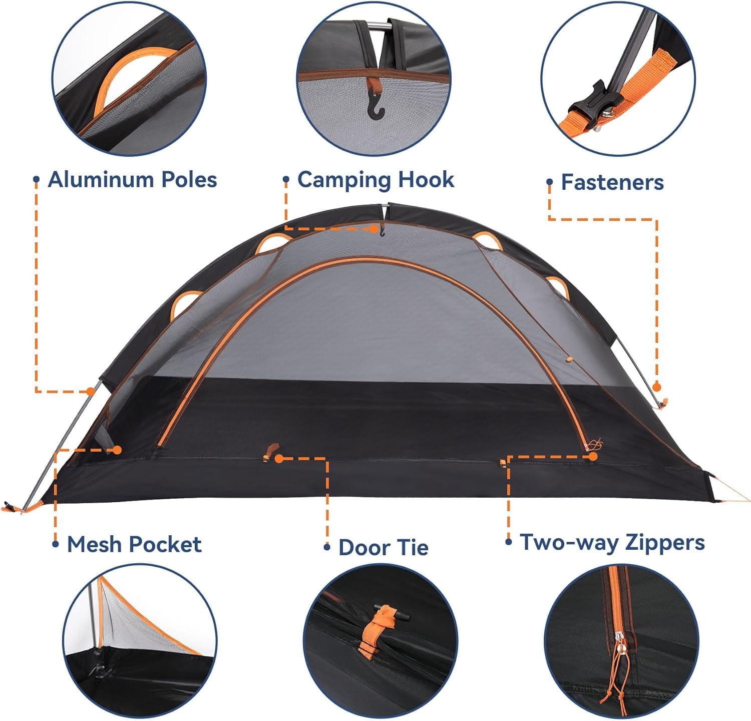 1 Person Backpacking Tent for Camping - Aegis Ultralight Waterproof Outdoor One Person Tent