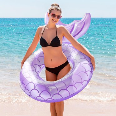 MoKo Inflatable Pool Floats, 2 Pack Cute Candy Swimming Ring Tube Pool Party Float Raft Outdoor Pool Beach Float Summer Water Party Supplies Kids Adults Floaties I.758390974