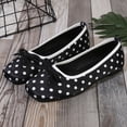 thumbnail image 5 of oqasdz Casual Shoes for Women Satin Slip On Ballet Shoes with Polka Dot Print and Bow Design Comfortable Fashion Loafers for Daily Wear Summer Outdoor, 5 of 7