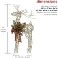 thumbnail image 4 of Alpine Corporation Gold Wire Holiday Decor Reindeer with Warm White LED Lights, 4 of 11