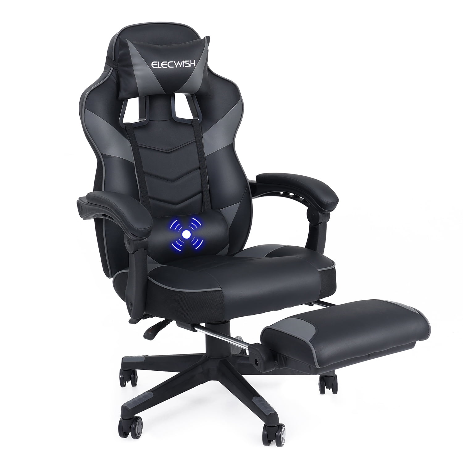 ELECWISH Massage Gaming Chair Reclining Ergonomic Computer Gaming Chair ...