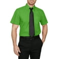 thumbnail image 4 of J. METHOD Men's Classic Regular Fit Button Down Short Sleeve Solid Color Dress Shirts S-5XL, 4 of 5