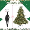 thumbnail image 2 of LAMPHOME 9FT Pre-Lit PE/PVC Tree - 1100 UL Lights, 3451 Tips, 4-Part Hinged, Metal Stand for Winter Décor, 2 of 8