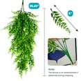 thumbnail image 6 of Faux Hanging Plant, Fake Plants Fake Fern Wall Artificial Plants Fake Ivy Faux Greenery Plants for Patio Porch Indoor Outdoor UV Resistant Plastic Plants Decor, 6 of 8