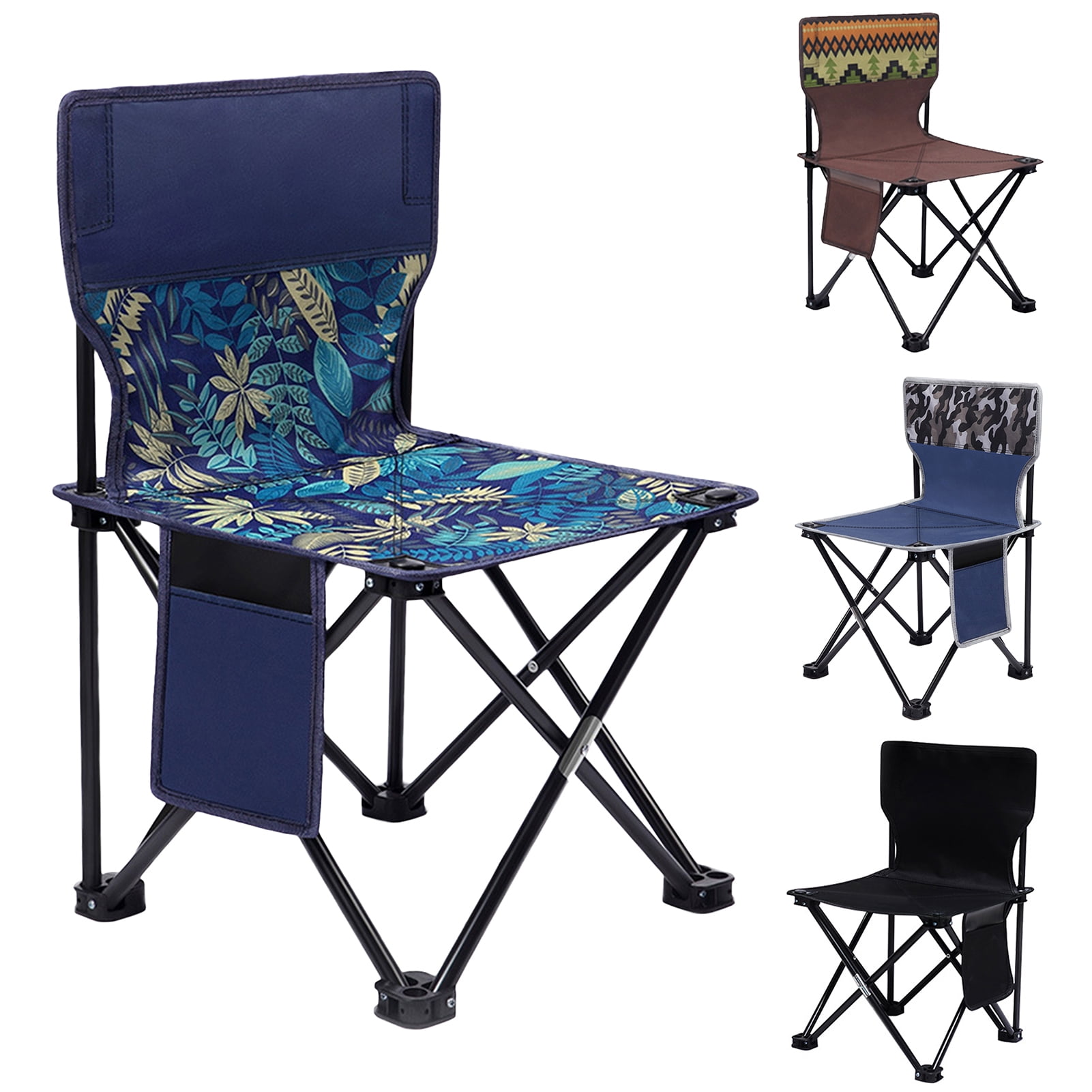 Set Of 4 Folding Camping Chair Portable Outdoor Seat Fishing Lightweight Stool 