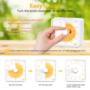 60-Minute Visual Countdown Timer for Kids: Classroom, Kitchen & Study Desk Time Management Tool with Orange Pattern