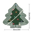 thumbnail image 2 of Metal Hanging Christmas Tree Wind Spinner - Elegant White Line Design with Colorful Baubles for Yard & Garden Decor, 2 of 7