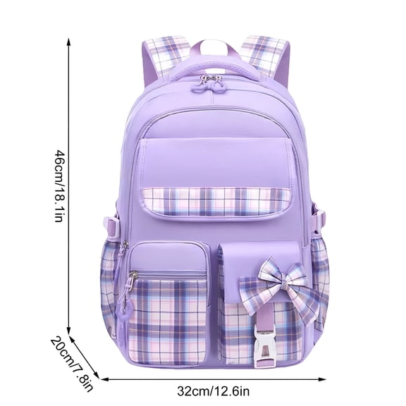 GASTROPOD Large Capacity Waterproof Shoulder Bag - Lightweight Backpack with Bow Design and Multiple Pockets for Women,Travel,Shopping