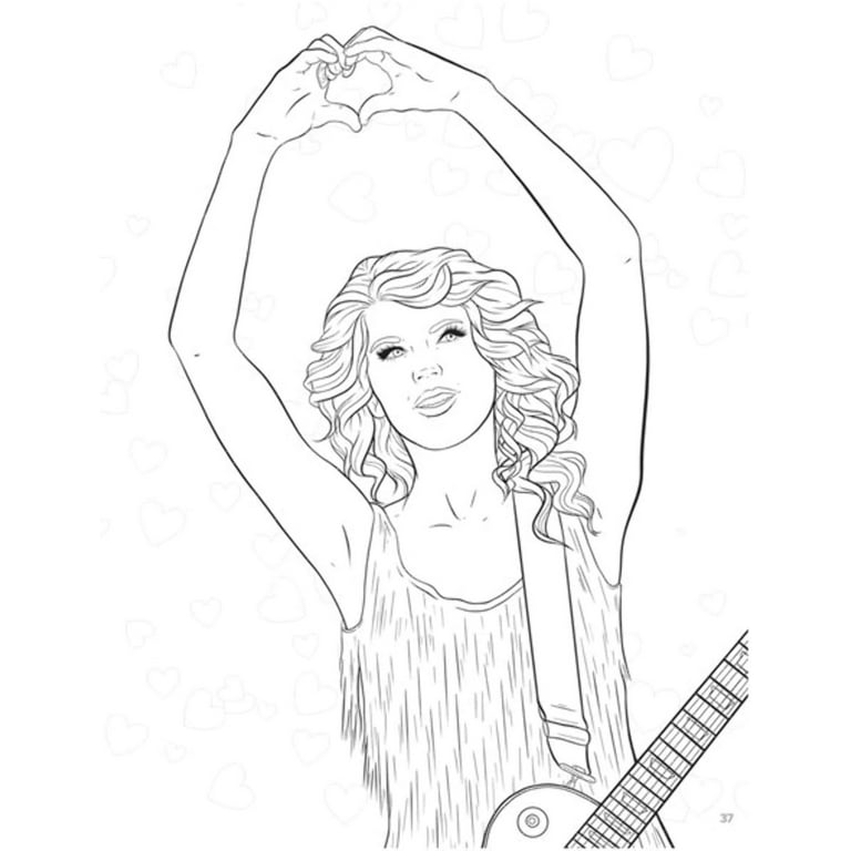 Taylor Swift Lyrics Coloring Book: Color And Sing Your Favorite