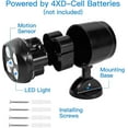 thumbnail image 4 of (Pack of 10) Outdoor Motion Sensor Spotlight Battery Operated Waterproof LED Lamp for Garage Yard Patio, 4 of 12