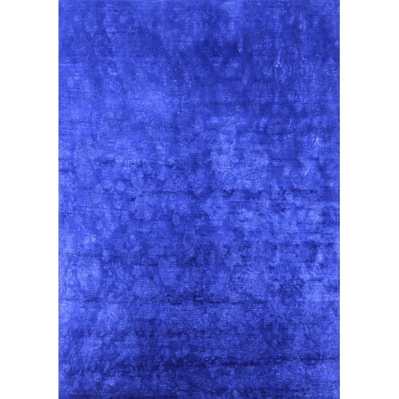 Ahgly Company Indoor Rectangle Oriental Blue Industrial Area Rugs, 7' x 9'