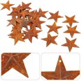 thumbnail image 5 of Star Rust Iron Big Pendants with Jute Cord Sienna 59x62x6mm Hole: 2.5mm 30pcs, 5 of 6
