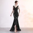 thumbnail image 3 of Vestido de noche para mujer, escote en V, sexy, para fiestas nocturnas, cenas, anfitrionas, 3 of 5